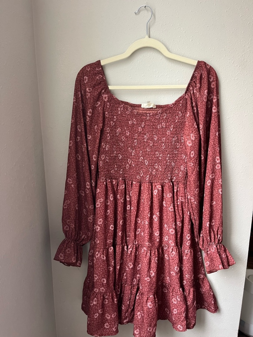 Altered State Smocked Floral Babydoll Dress